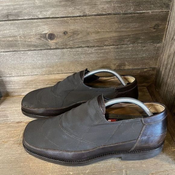 Mens Michael Toschi CIS Carbon Insole Brown Slip On Loafers Shoes Size 9 M GUC - Picture 2 of 7